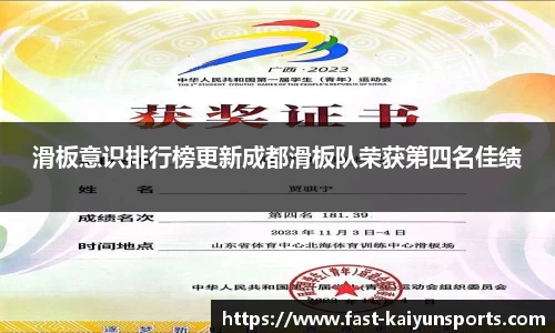 滑板意识排行榜更新成都滑板队荣获第四名佳绩