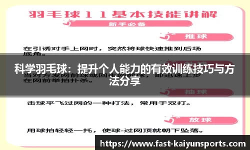 科学羽毛球：提升个人能力的有效训练技巧与方法分享